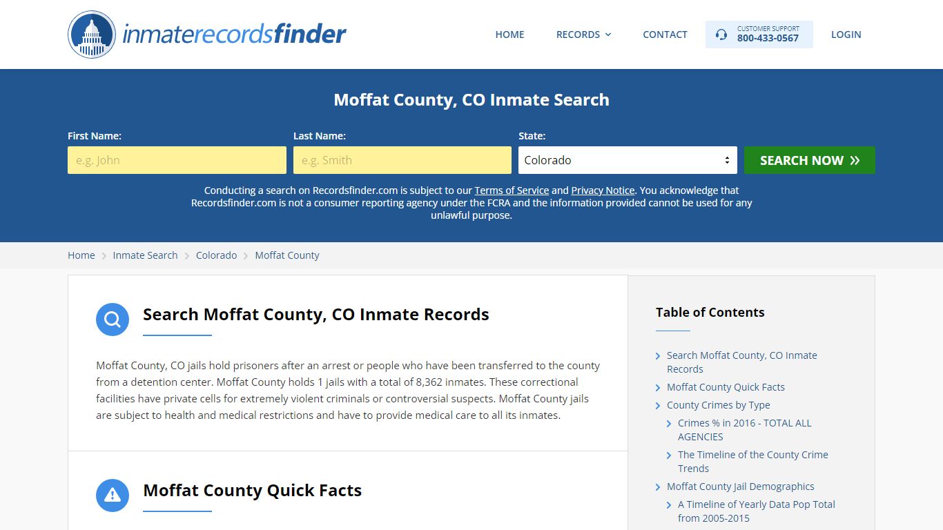 Moffat County, CO Inmate Lookup & Jail Records Online