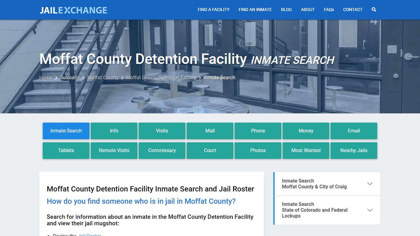 Moffat County Detention Facility Inmate Search - Jail Exchange